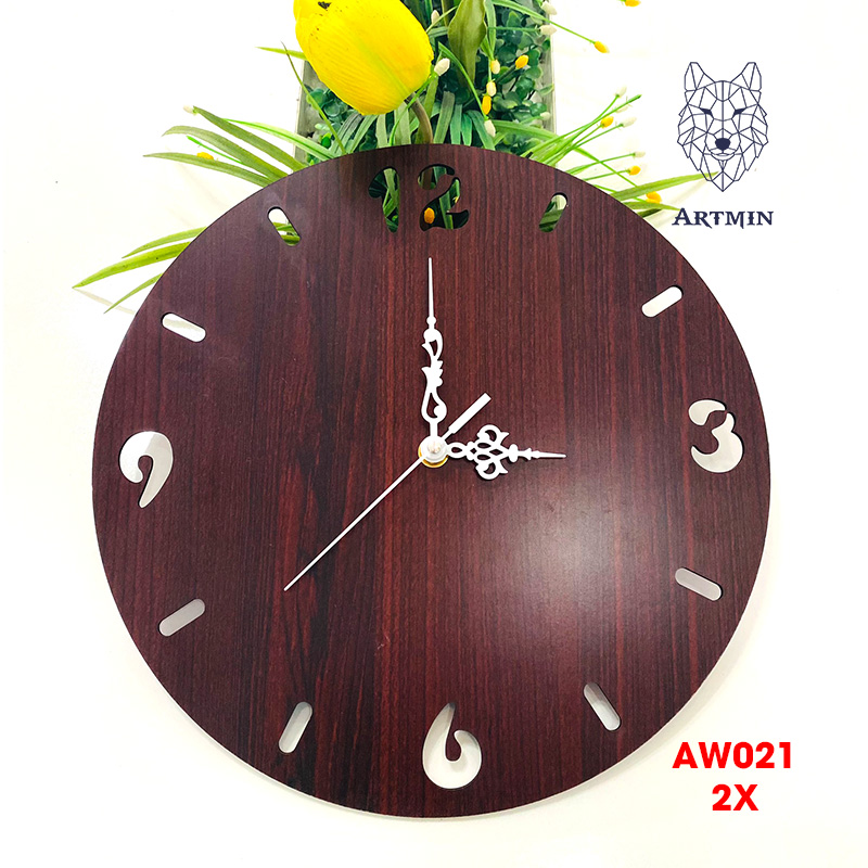 AW021 - Đồng Hồ Gỗ Treo Tường – Décor Trang Trí Vui Nhộn