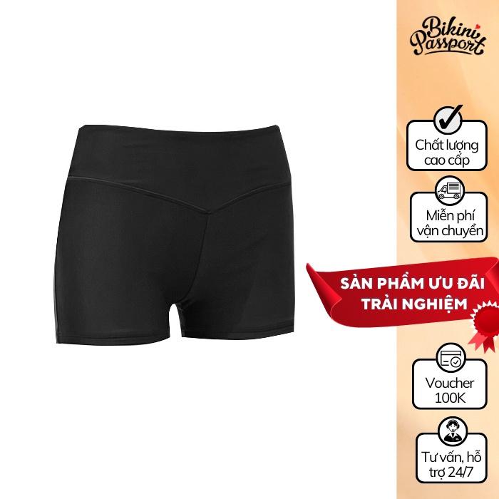 Quần bơi nữ BIKINI PASSPORT kiểu cạp cao & kín đáo - màu Đen - BS1005_BL