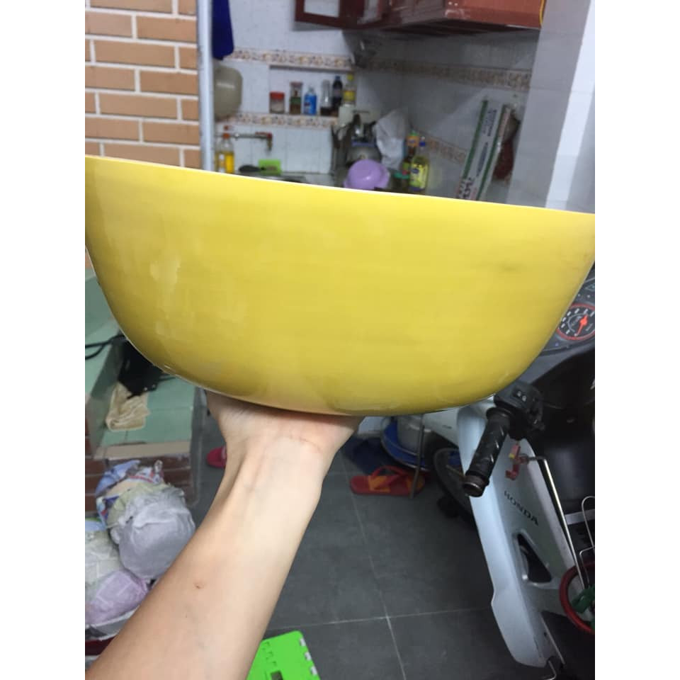 Bồn ngâm chân massage bằng tre - màu vàng