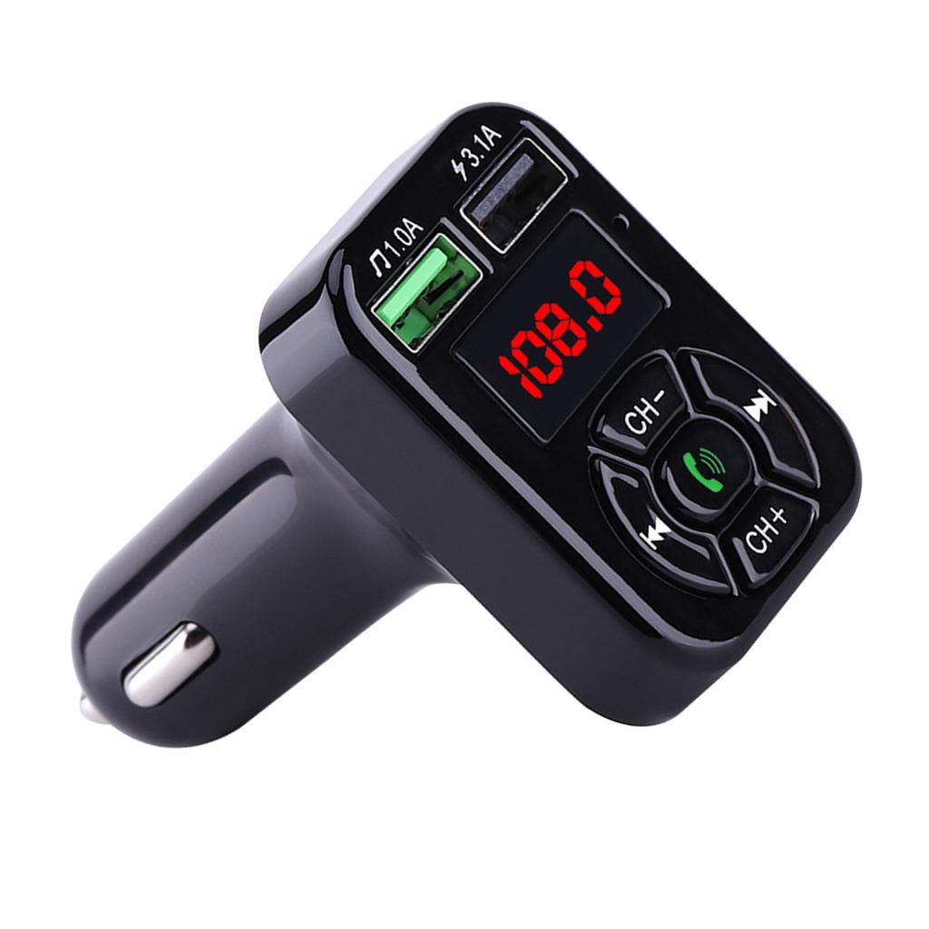 Bluetooth Car Charger 3.1A Fast Charge Card FM Car Bluetooth MP3 Transmitter