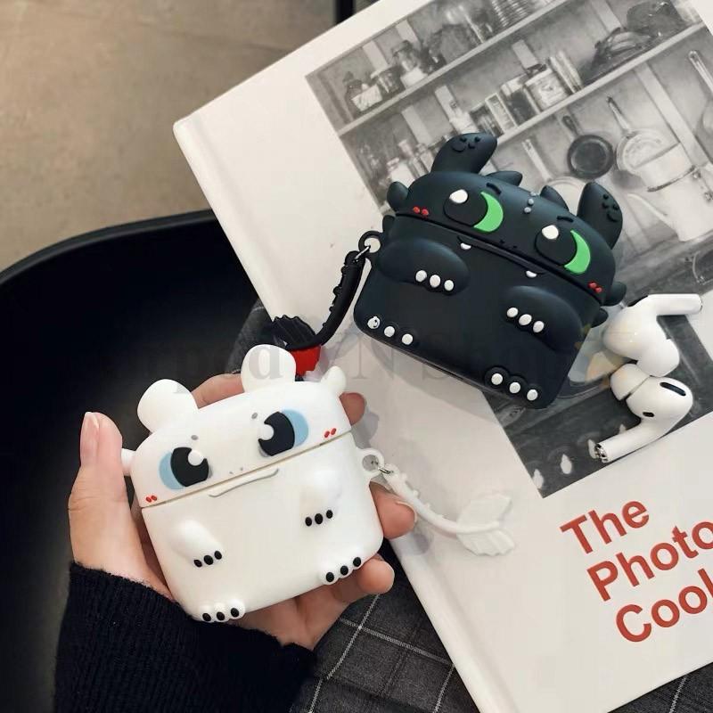 Bao Case Ốp dành cho airpod pro rồng sún răng kute silicon 3D cao cấp