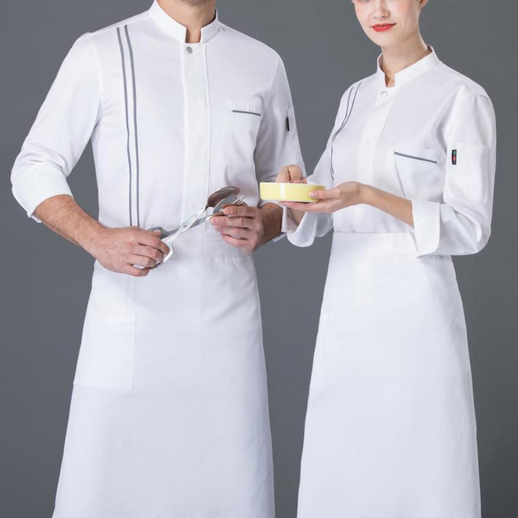 Winter Chef Jackets Long Sleeved Coat Hotels Kitchen Uniforms For Women Men