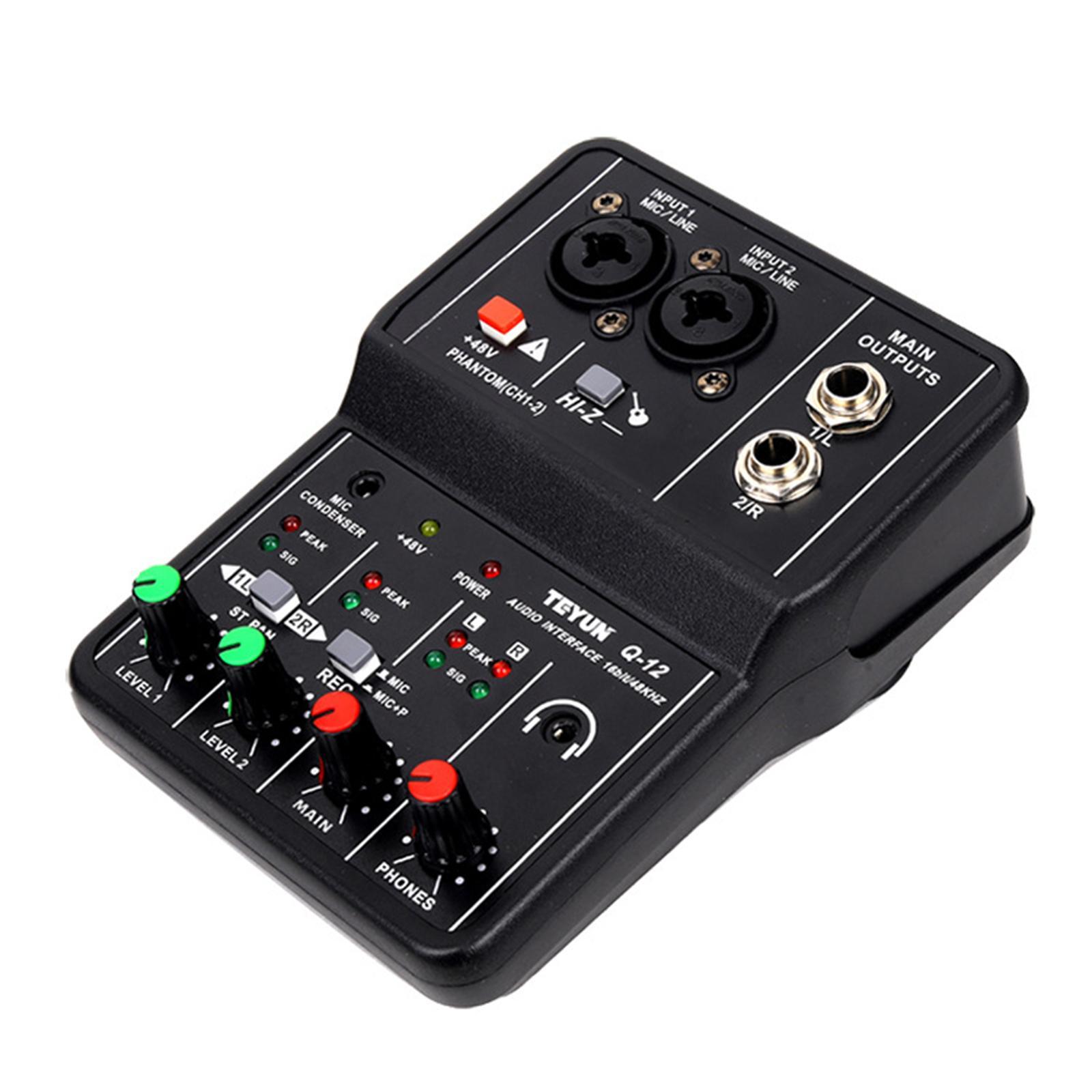 Sound Card Audio Mixer 48KHz for Music Recording Equipment Live   PC