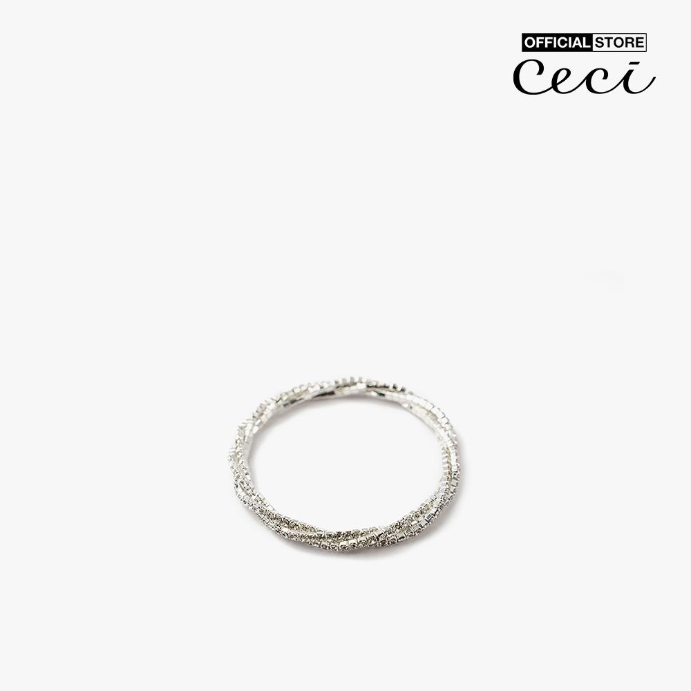 CECI - Vòng đeo tay nữ dạng xoắn đính đá sang trọng CC3-02000016