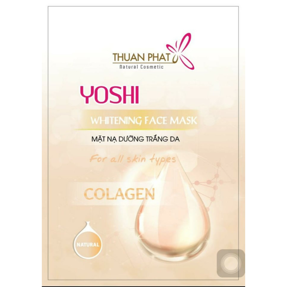 COLLAGEN MASK  Mặt nạ dưỡng trắng da Thuận Phát YOSHI (COMBO 10 MIẾNG)