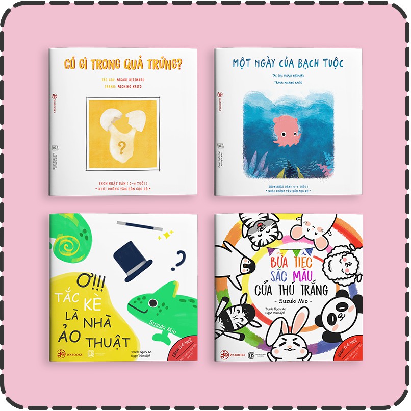 Sách Ehon - Combo 10 cuốn Màu sắc, Âm thanh, Hình khối - Dành cho bé 0-6 tuổi