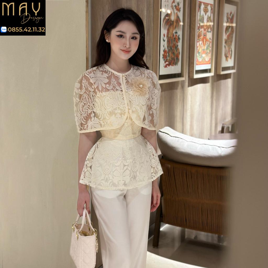 Set Đồ Bộ Thiết Kế MAY CH-6 Sang Trọng Thanh Lịch Màu Kem Đủ Size SMLXL