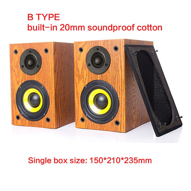 Loa độ trung thực cao công suất cao 120W Home HIFI Fever Âm thanh thụ động Rạp hát tại nhà Giá sách Máy tính để bàn Surround Loa 4 inch Màu sắc: Vàng