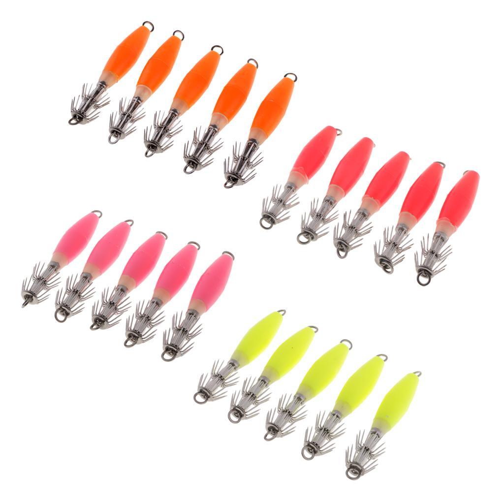 40pcs Sea Fishing Squid Octopus Hook Saltwater Fishing Lure