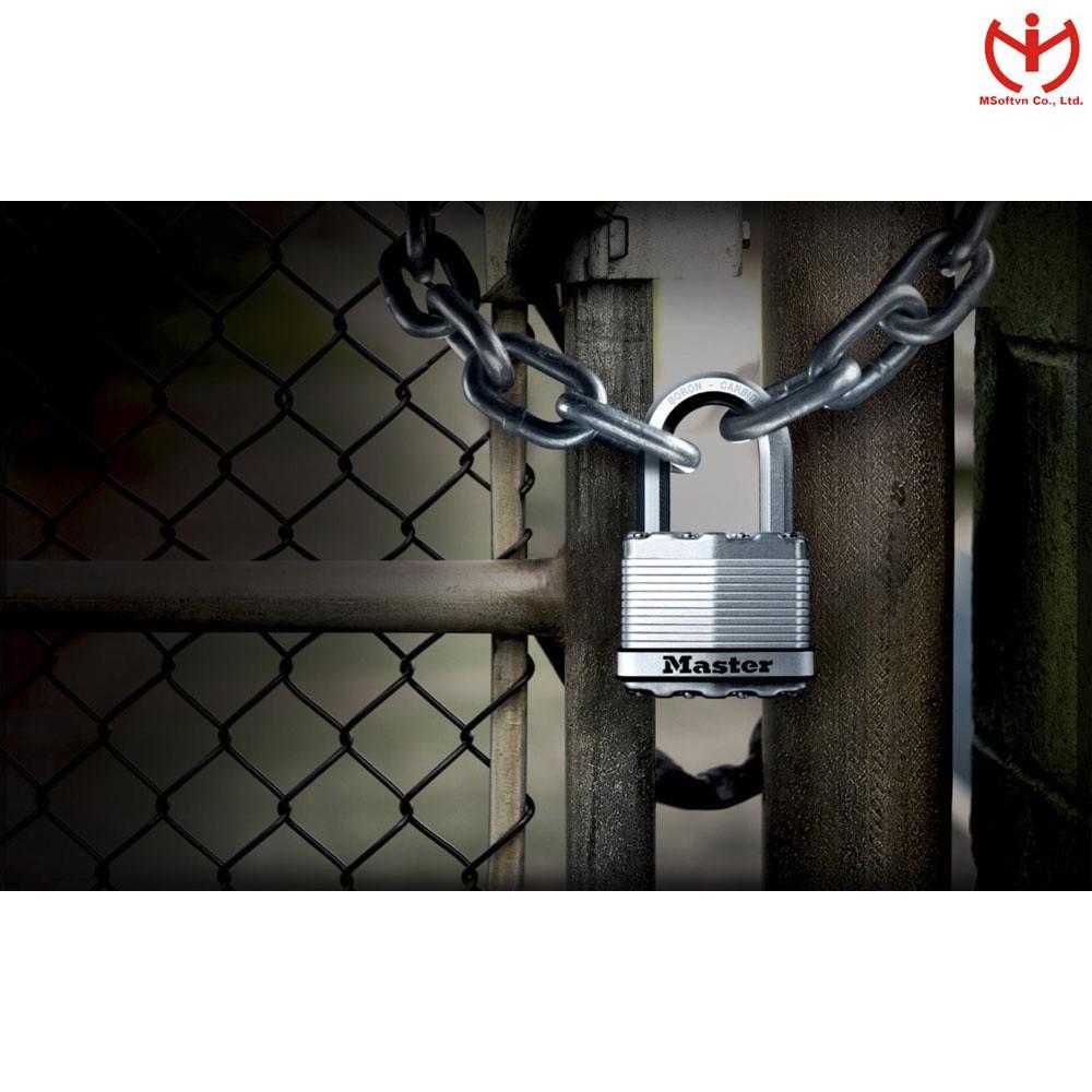 Khóa Master Lock M15X DLFHC Thân Thép Lá Rộng 64mm 2 Chìa răng Cưa