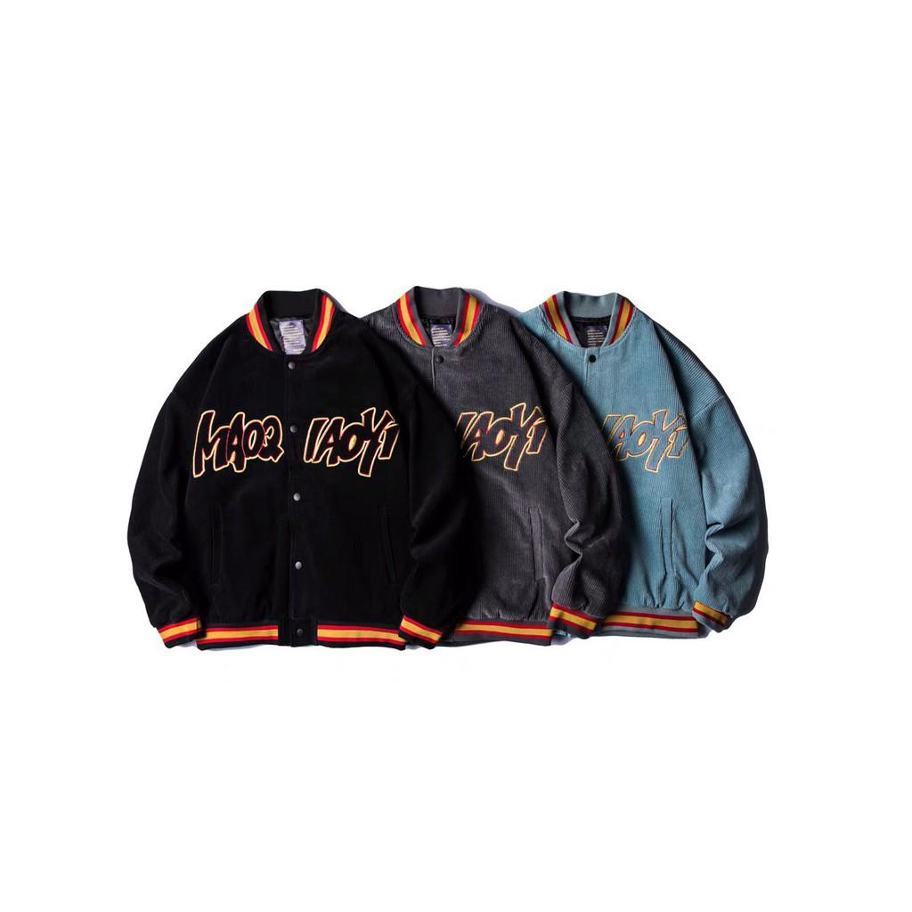 Áo Khoác Bomber Jackets Kaki Nhung Tăm Thêu IAOR Form Rộng Nam Nữ Unisex HOT TREND