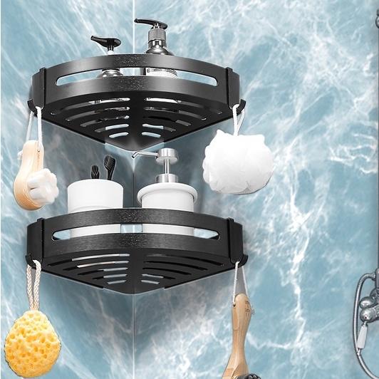 Combo 2 Kệ Góc Nhà Tắm Dán Tường, Phong Cách Bắc Âu Cực Kì Tiện Dụng