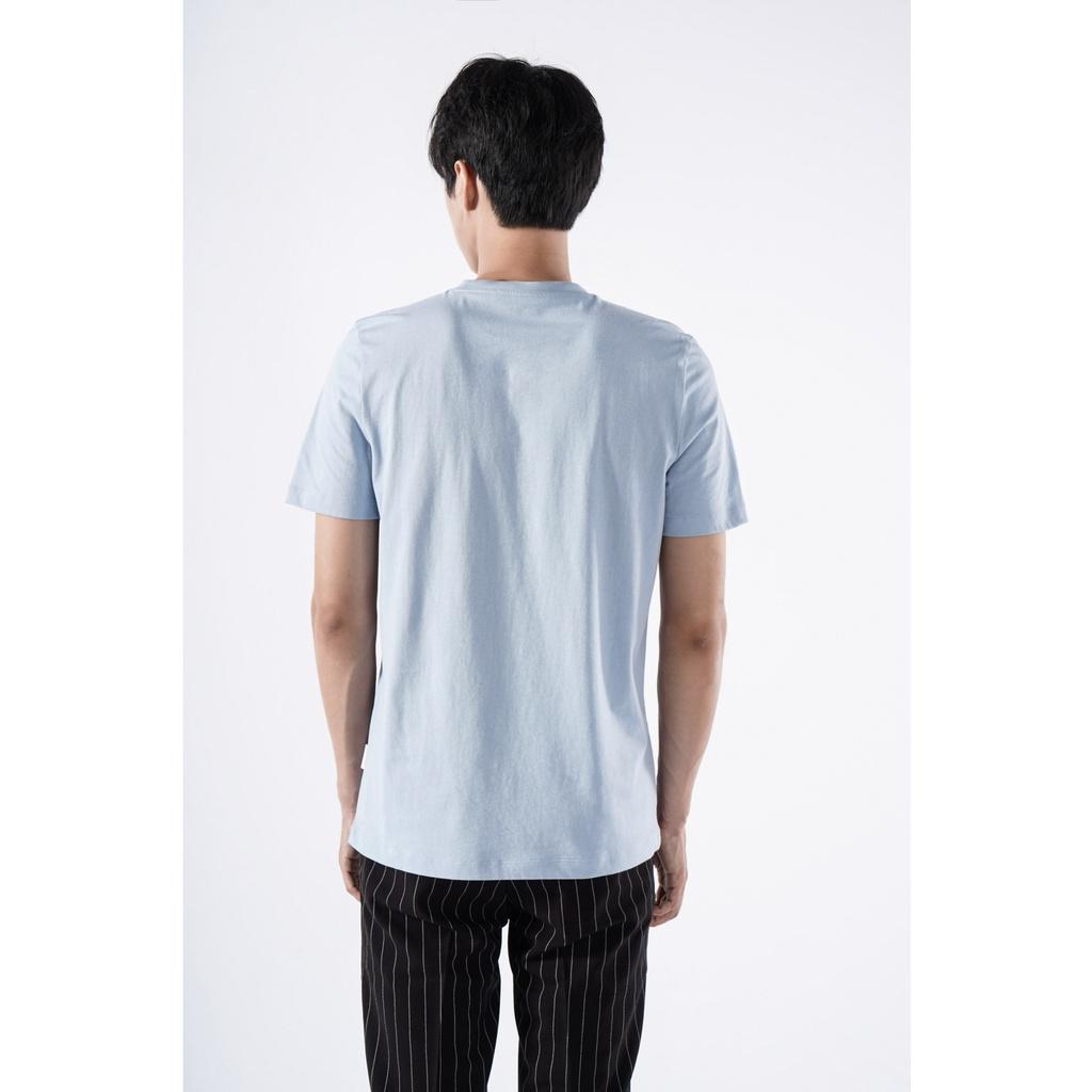 Áo thun nam tay ngắn thêu họa tiết form fitted vải cotton - 10S21TSH030 LASTORE MENSWEAR