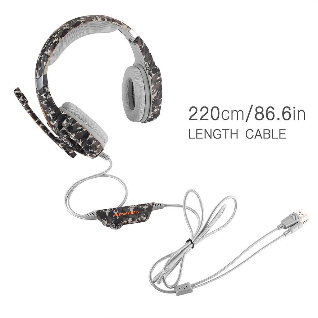 Deep Bass Game Headphone Sound Over-Ear Gaming Headset with LED Light