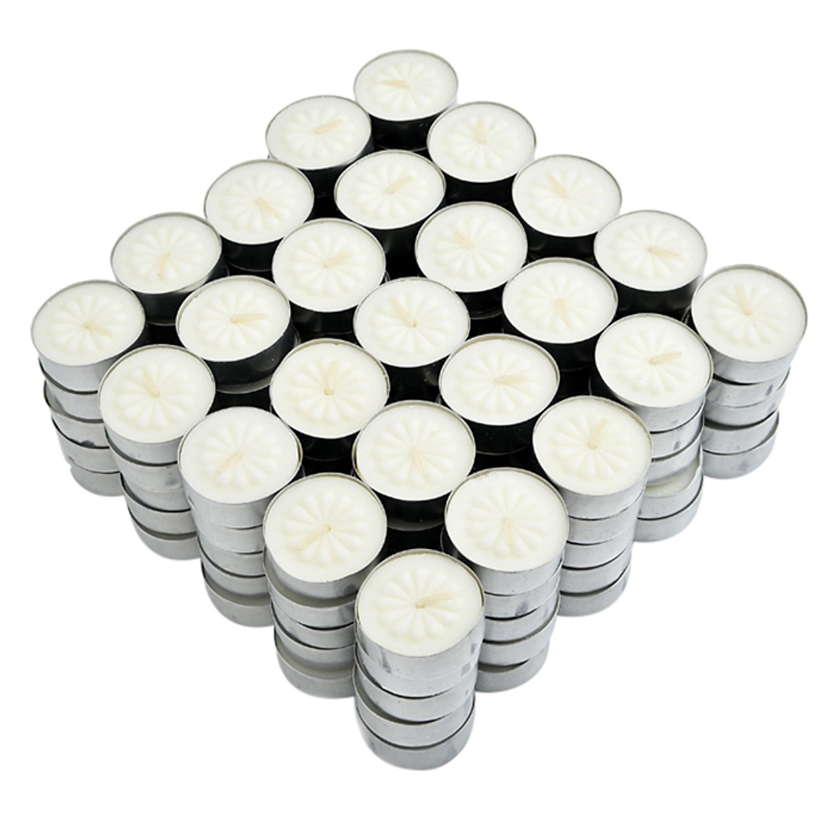 Nến tealight 50 viên không mùi dày 1.1cm cháy từ 2h-2h30 | Bio Aroma