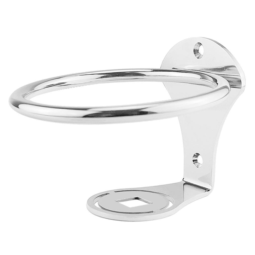 2x Adjustable Folding White Drink Cup Holder - Boat/Marine//4x4/RV