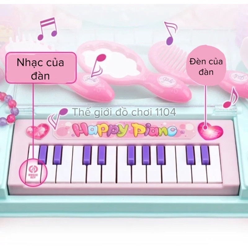 BỘ BÀN TRANG ĐIỂM LÂU ĐÀI (CÓ GHẾ) KÈM ĐÀN PIANO- LOẠI 1 -Y HÌNH- MÓN QUÀ TUYỆT VỜI CHO BÉ GÁI