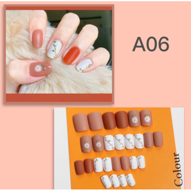 Bộ 24 móng tay giả nail thơi trang như hình (A06)