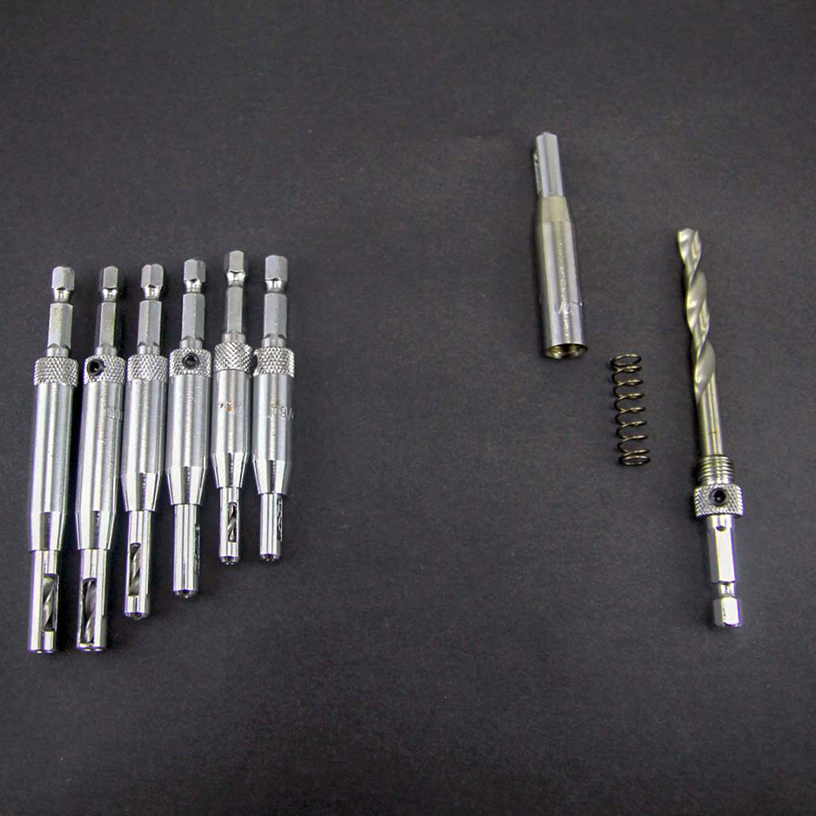 Bộ 7 mũi khoan bản lề tự định tâm 2-6.3mm