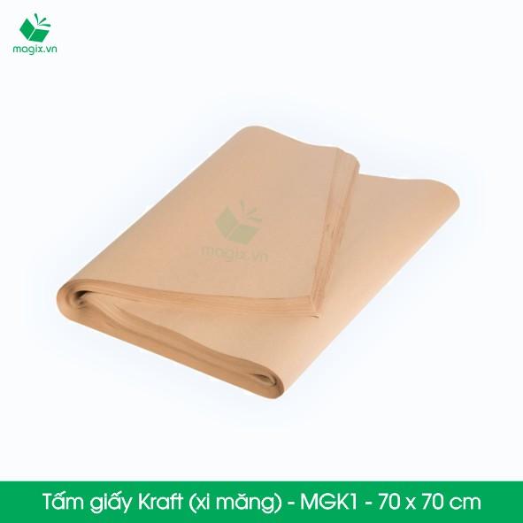 MGK1 - 70x70 cm - 50 tấm giấy Kraft (xi măng) gói hàng