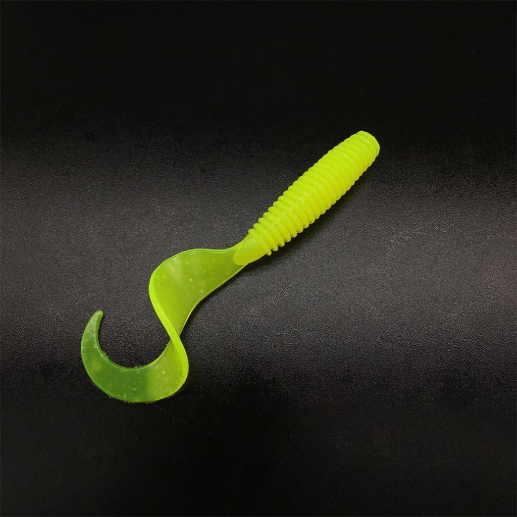 10Pc Luminous  Grub Soft Worm   Head Tool