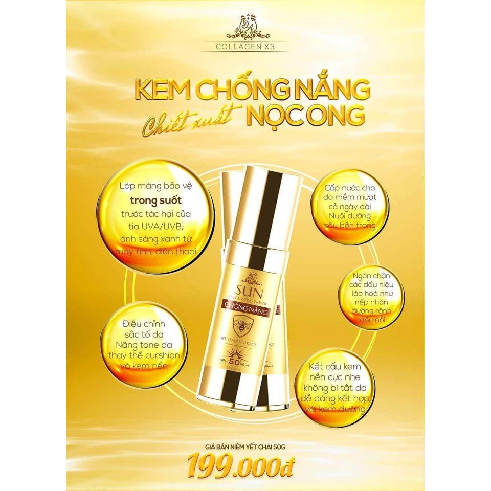 Kem chống nắng nọc ong Collagen X3