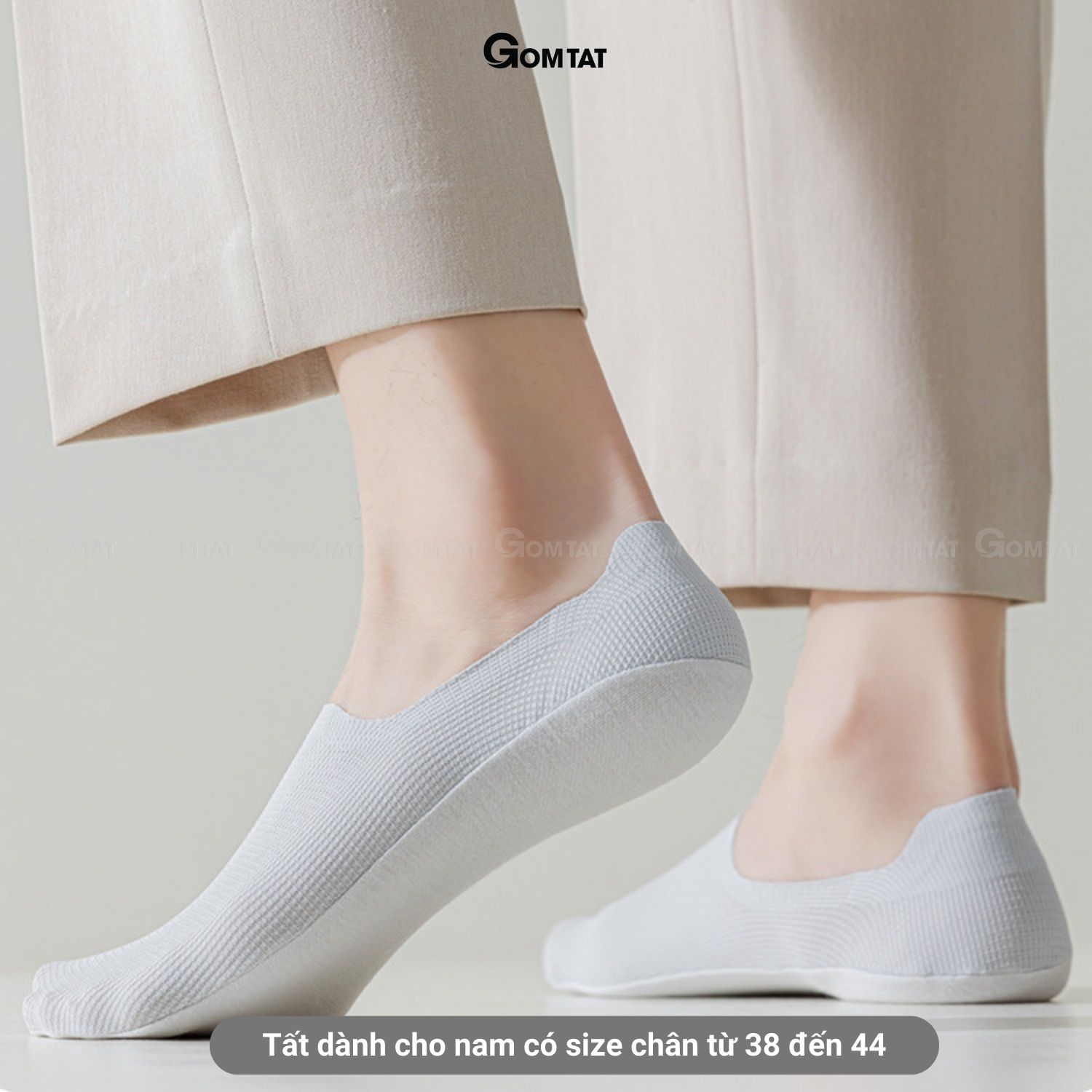 Combo 5 đôi tất lười nam có đệm silicon chống tuột gót, vớ nam đi giày lười chất liệu cotton khử mùi - HNA-OYU-1501-CB5
