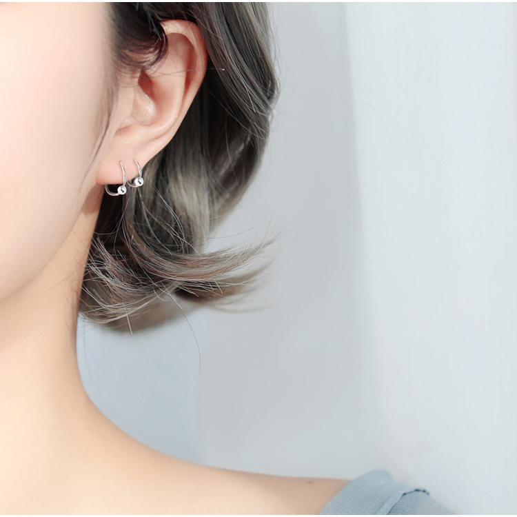 Bông tai khuyên tai idol tròn mảnh nhiều size style Unisex Hàn Quốc 01 đôi
