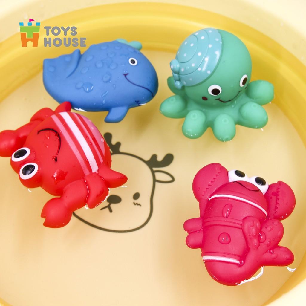 Đồ chơi nhà tắm cho bé-set 4 món hình con cá, quả bóng, sinh vật biển vô cùng dễ thương Toys House, hàng chính hãng