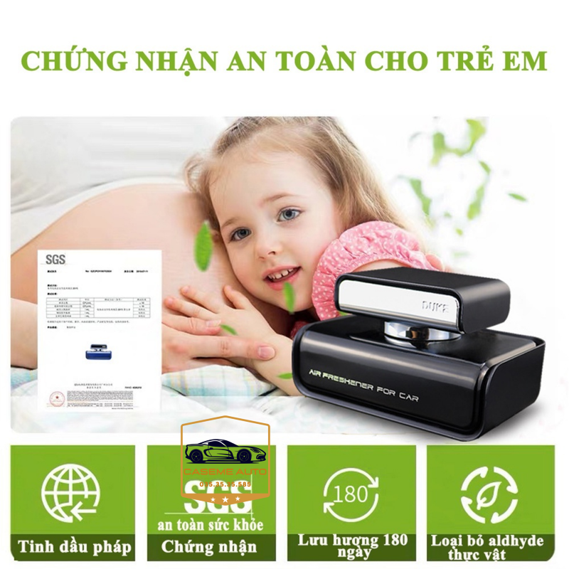 Nước Hoa Ô Tô Duke Chiết Xuất 100% Từ Thiên Nhiên, Khử Mùi, Chống Say Xe, An Toàn Cho Sức Khỏe - Hàng Nhập Khẩu