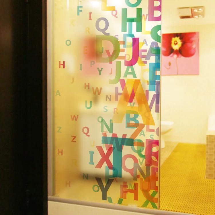 Decal trang trí kính cao cấp mẫu Bảng Chữ Cái