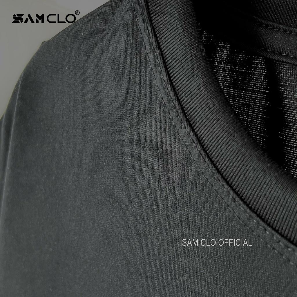 Áo phông tay lỡ nam nữ SAM CLO thun form rộng dáng Unisex - mặc cặp, nhóm, lớp in VỆ TINH outerity