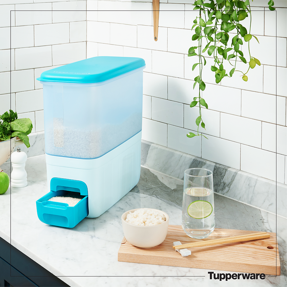 Thùng Gạo Rice Smart Aqua 10kg TUPPERWARE CHÍNH HÃNG