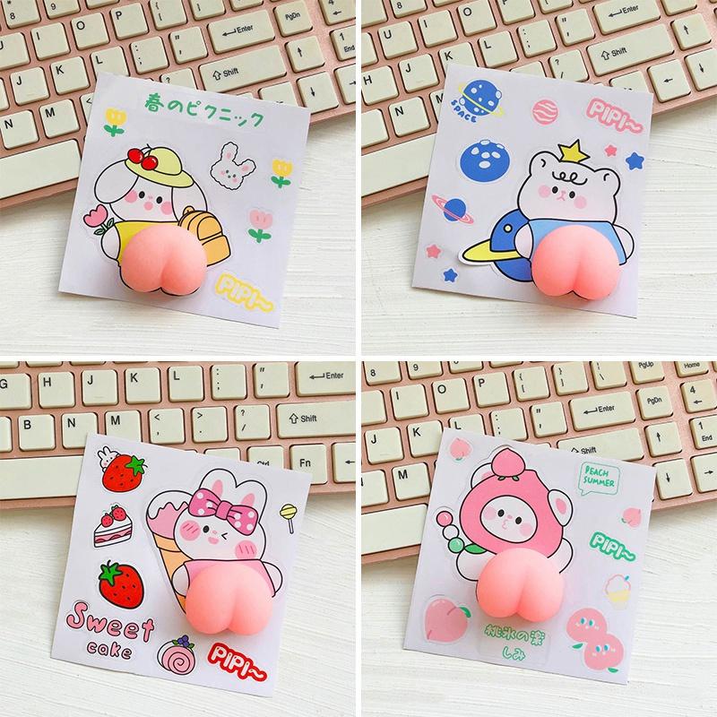Miếng Đệm Chống Va Đập Bằng Silicon Hình Quả Đào 3D Dễ Thương