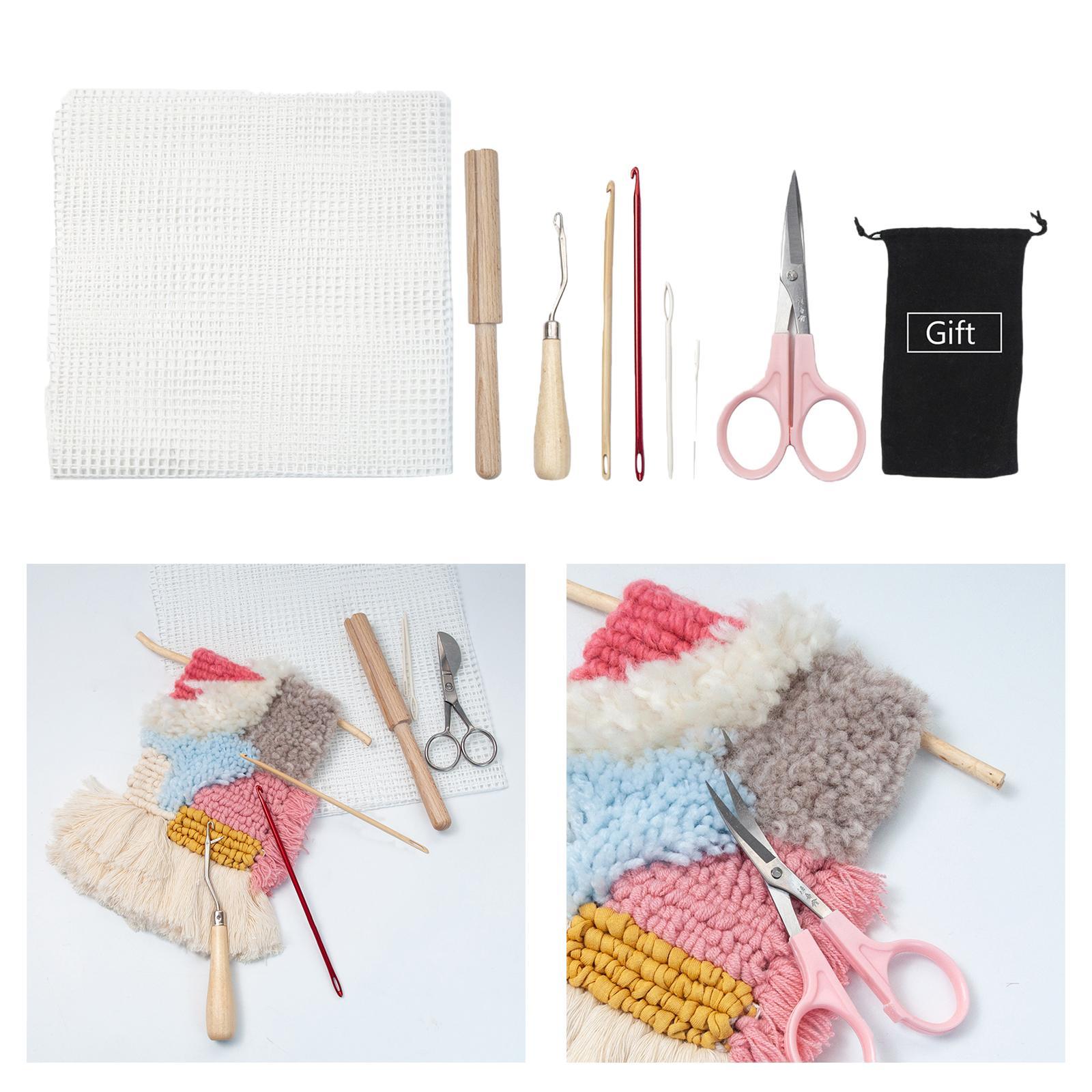 Latch Hook Rug Kit Decoration DIY Canvas Carpet Making Kit for Women