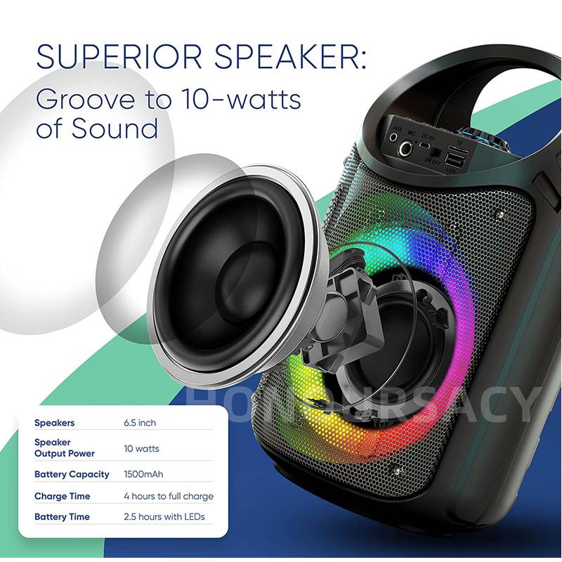 Loa Bluetooth Karaoke Di động Cột không dây di động Big Power STEREO Subwofer Bass Family Party Loa với MicrooneUSB TF Màu sắc: ZQS6122