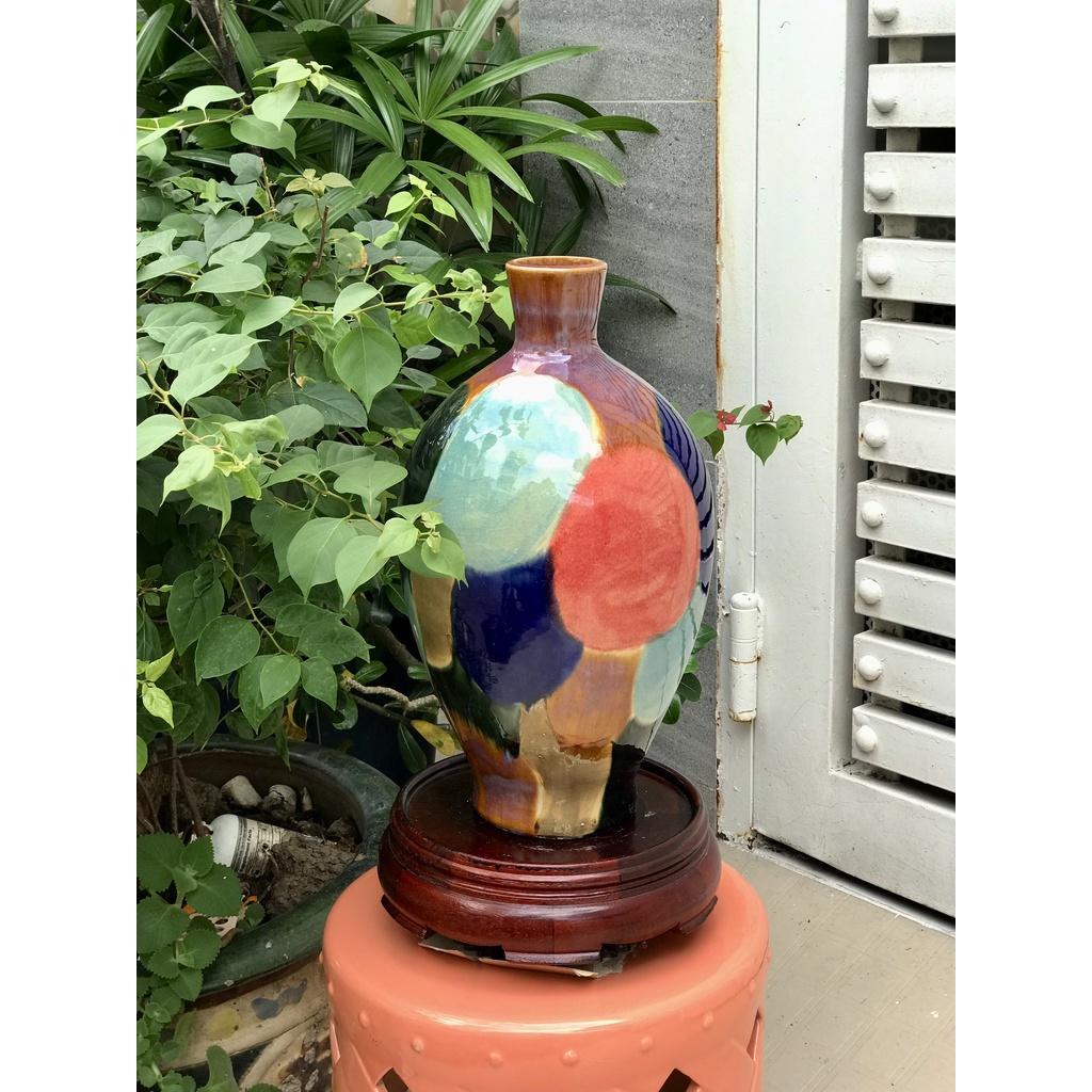 BÌNH HOA GỐM SỨ XUẤT KHẨU TRANG TRÍ DECOR BÌNH CẤM HOA XK14