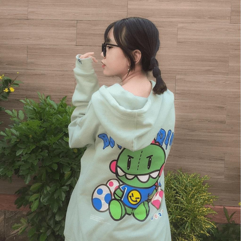 Áo hoodie, áo khoác hoodie Nỉ Nữ cực đẹp In KhủNG Long Baby TP726