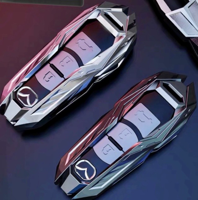 Ốp chìa khóa oto Mazda (2,3,6, CX5, CX8)  chất liệu metal cao cấp, bảo vệ smartkey tuyệt đối, kiểu dáng sang trọng và hiện đại