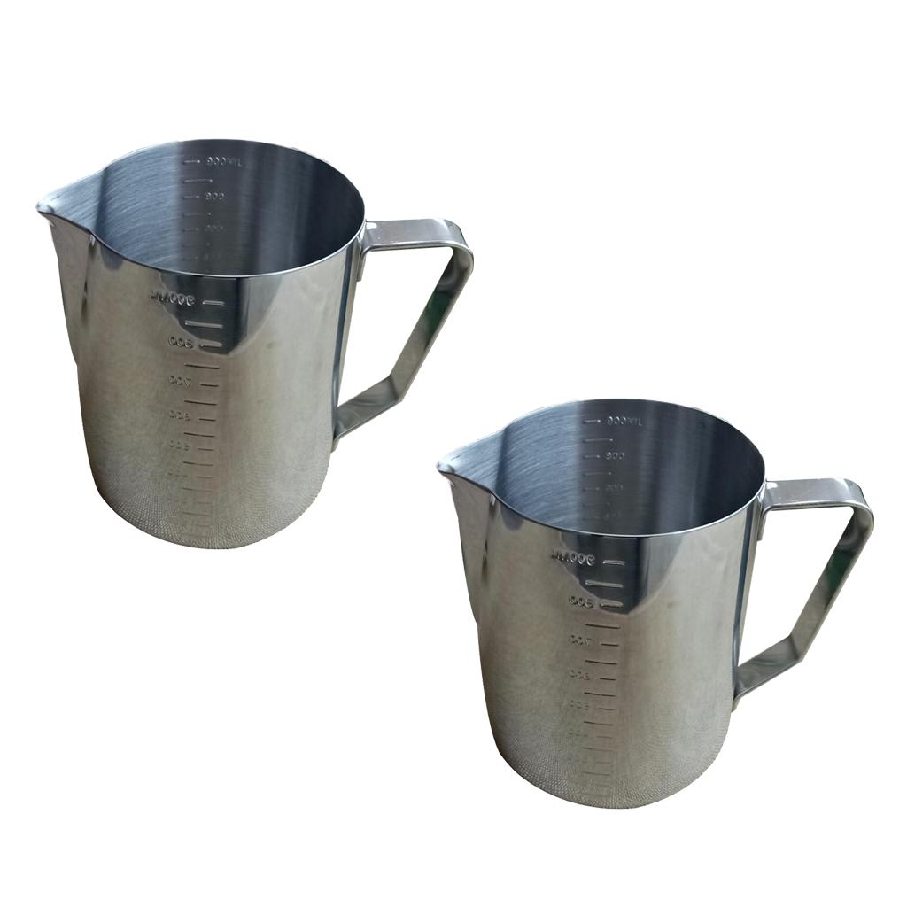 Bộ 2 Công Suất công Suất Lớn Thép Không Gỉ Chảo Bình Đựng Nến Làm Nồi Lẩu Cúp Son Môi Nóng Chảy Sáp X
