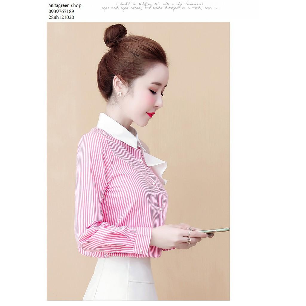 Nh121020-ÁO SƠ MI NỮ TRỄ VAI BÈO