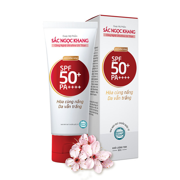 Combo 1 Sữa tắm Sắc Ngọc Khang 520g - 1 Kem chống nắng Sắc Ngọc Khang 50g - 1 Nước tẩy trang Sắc Ngọc Khang 145ml