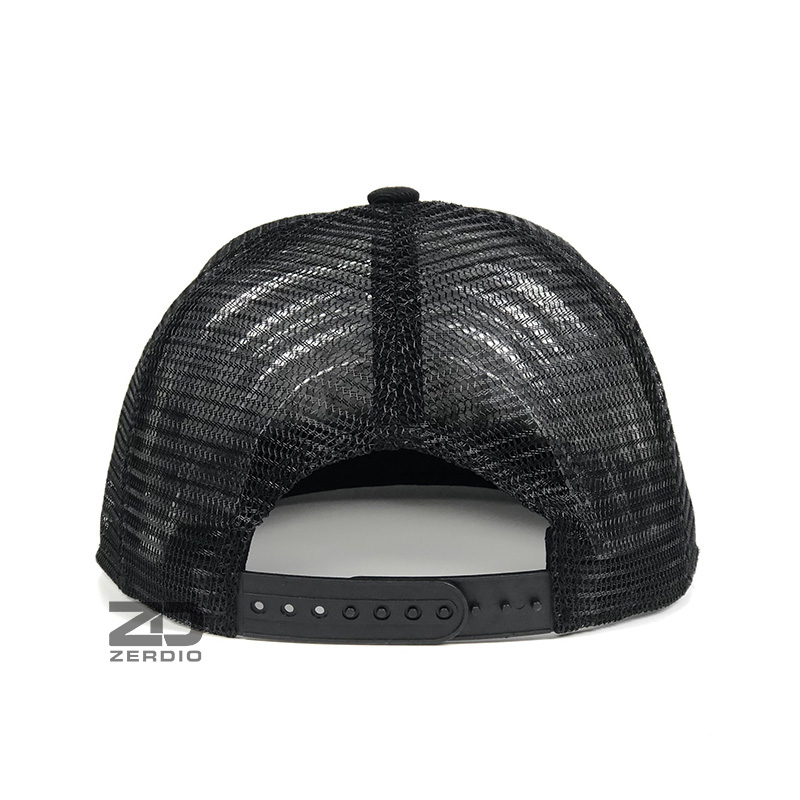 Nón hiphop nam nữ, mũ snapback phối lưới đen trơn cao cấp SN90