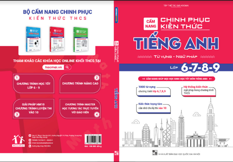 Combo cẩm nang chinh phục kiến thức môn Toán, Khoa học tự nhiên, Tiếng Anh khối THCS