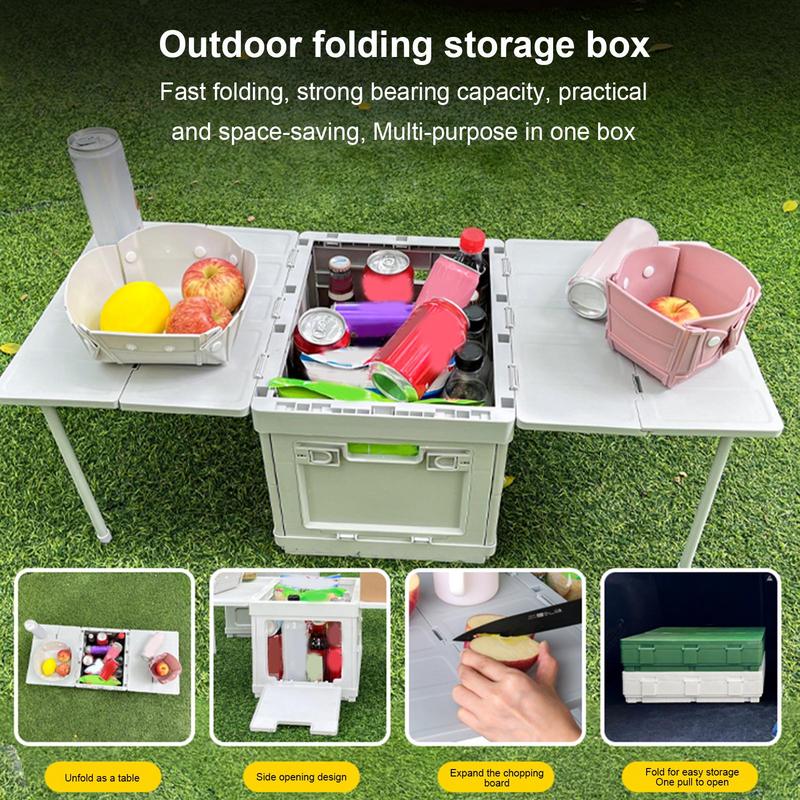 Hộp để đồ xếp gấp du lịch Food Bin Camping Picnic Table Cargo Storage Box