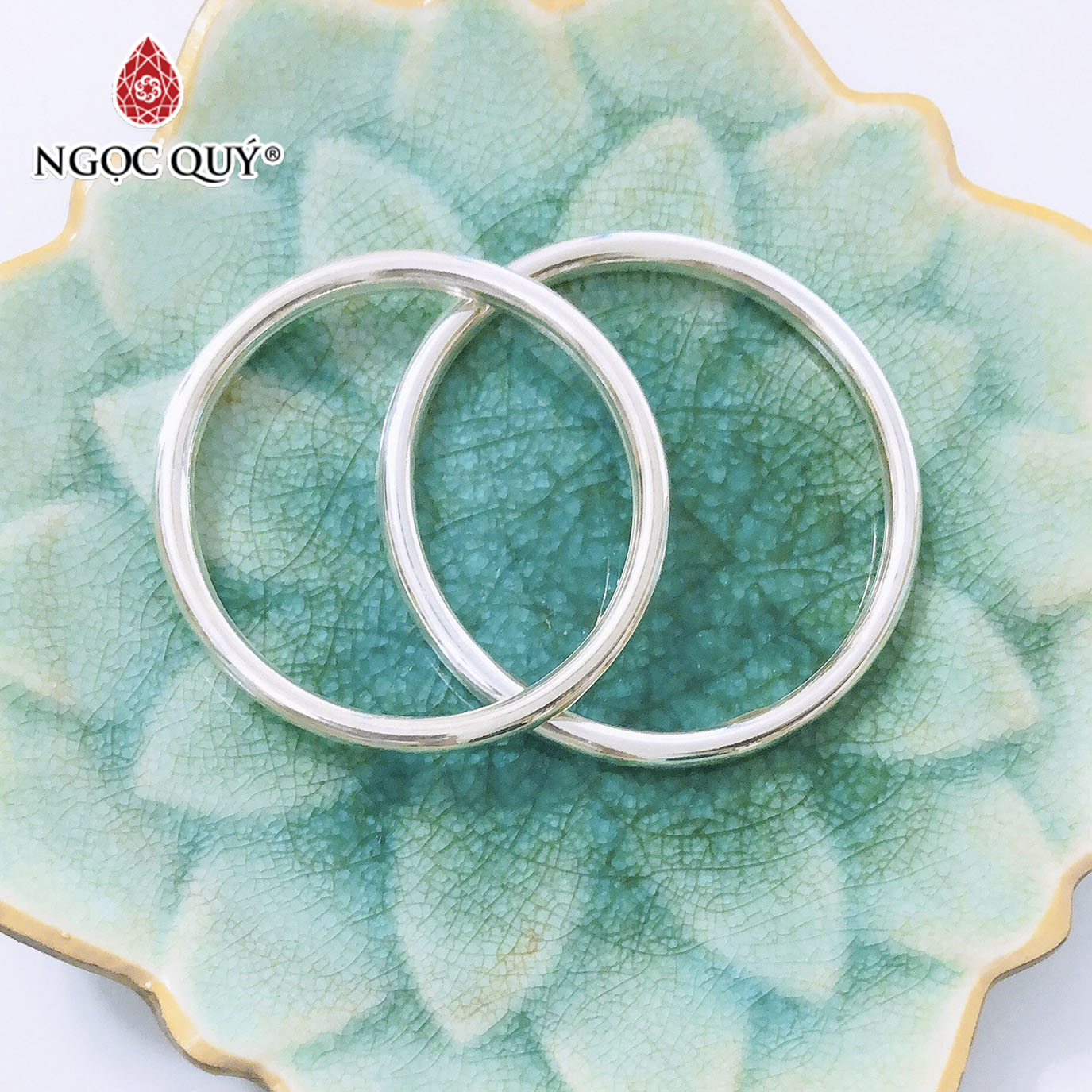 Lắc bạc nguyên khối cao cấp - Ngọc Quý Gemstones