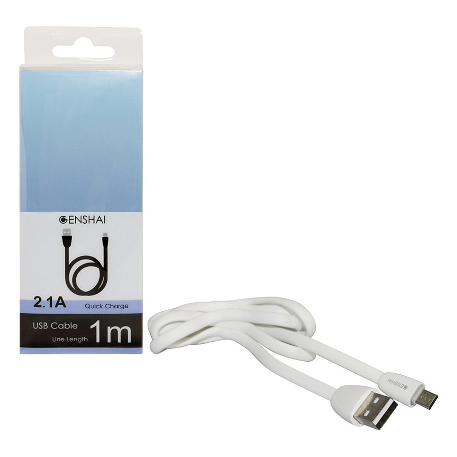 Dây Cáp Sạc Genshai Micro GM03 Màu Ngẫu Nhiên - Hàng Chính Hãng