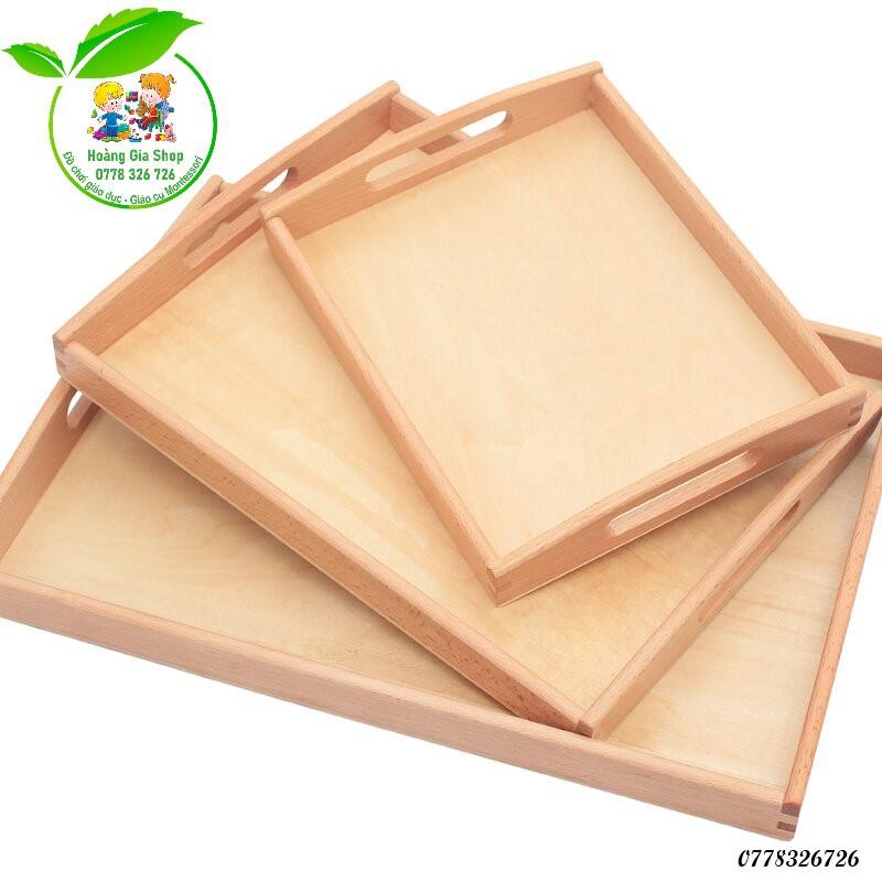 Khay gỗ đựng giáo cụ kích thước 20x25cm