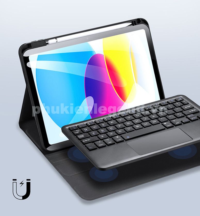 Bao da iPad 10.2 inch kèm bàn phím bluetooth có bàn di chuột Magic Keyboard TouchPad chính hãng Ducis