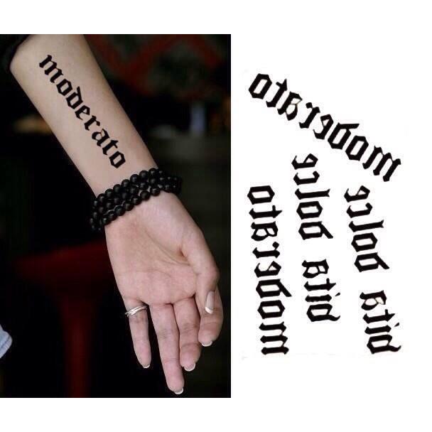 Hình xăm dán chữ kí 10x6cm_ mua 5 tặng 1 mini tattoo